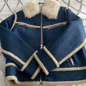 RAG & BONE shearling and denim jacket